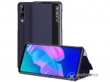 Gigapack álló, bőr hatású flip tok Huawei P40 Lite E készülékhez, sötétkék