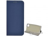 Gigapack álló, bőr hatású, flip tok Huawei Y5p készülékhez, sötétkék
