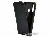 Gigapack álló, bőr hatású, flip tok Huawei Y6p készülékhez, fekete