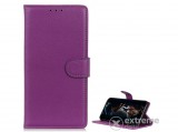 Gigapack álló, bőr hatású, flip tok Huawei Y6p készülékhez, lila