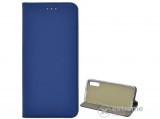 Gigapack álló, bőr hatású flip tok Huawei Y8p készülékhez, sötétkék, rombusz mintás