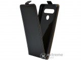 Gigapack álló, bőr hatású, flip tok LG K41S (K410S) készülékhez, fekete