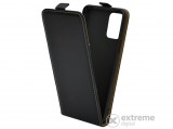 Gigapack álló, bőr hatású flip tok LG K52 készülékhez, fekete