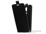 Gigapack álló, bőr hatású flip tok Nokia 2.4 készülékhez, fekete