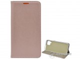 Gigapack álló, bőr hatású flip tok Samsung Galaxy A12 (SM-A125F) készülékhez, rozéarany