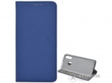 Gigapack álló, bőr hatású flip tok Samsung Galaxy A20s (SM-A207F) készülékhez, sötétkék, rombusz mintás
