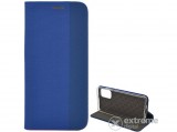 Gigapack álló, bőr hatású flip tok Samsung Galaxy A32 4G (SM-A325) készülékhez, kék, textil mintás