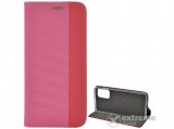 Gigapack álló, bőr hatású flip tok Samsung Galaxy A72 4G (SM-A725F) készülékhez, rózsaszín, textil mintás