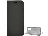 Gigapack álló, bőr hatású flip tok Samsung Galaxy S10 Lite (SM-G770F) készülékhez, fekete, rombusz mintás