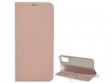 Gigapack álló, bőr hatású flip tok Samsung Galaxy S20 (SM-G980F) készülékhez, rozéarany
