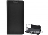 Gigapack álló bőr hatású flip tok Samsung Galaxy S21 Ultra (SM-G998) 5G készülékhez, fekete
