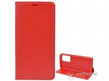Gigapack álló bőr hatású flip tok Samsung Galaxy S21 Ultra (SM-G998) 5G készülékhez, piros