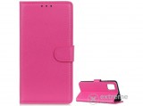 Gigapack álló, bőr hatású flip tok Xiaomi Mi 10T készülékhez, rózsaszín