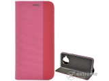 Gigapack álló, bőr hatású flip tok Xiaomi Mi 10T Lite 5G készülékhez, rózsaszín, textil mintás
