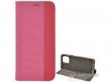 Gigapack álló, bőr hatású flip tok Xiaomi Mi 11 készülékhez, rózsaszín, textil mintás
