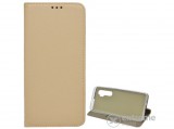 Gigapack álló, bőr hatású flip tok Xiaomi Mi Note 10 Lite készülékhez, arany, rombusz mintás