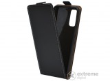 Gigapack álló bőr hatású lefelé nyíló flip tok Samsung Galaxy S20 (SM-G980F) készülékhez, fekete
