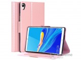 Gigapack álló, bőr hatású tok Huawei MediaPad M6 8.4 LTE készülékhez, rózsaszín, karbon mintás
