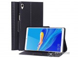 Gigapack álló, bőr hatású tok Huawei MediaPad M6 8.4 WIFI készülékhez, fekete, karbon mintás