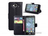 Gigapack álló bőr tok Alcatel Idol Mini (OT-6012D) készülékhez, fekete