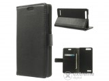 Gigapack álló bőr tok Huawei Ascend G6 készülékhez, fekete