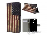 Gigapack álló bőr tok Huawei Nexus 6P készülékhez, usa zászlóminta