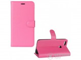Gigapack álló bőr tok Huawei P9 lite Mini készülékhez, rózsaszín