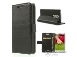 Gigapack álló bőr tok LG G2 mini (D620) készülékhez, fekete