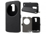 Gigapack álló bőr tok LG K10 (K420n) készülékhez, fekete