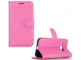 Gigapack álló bőr tok Samsung Galaxy J1 (2016) (SM-J120) készülékhez, rózsaszín