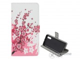 Gigapack álló bőr tok Samsung Galaxy Note 10 (SM-N970F) készülékhez, fehér, virág mintás