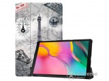Gigapack álló bőr tok Samsung Galaxy Tab A 10.1 WIFI 2019 (SM-T510) készülékhez, szürke, térképmintás