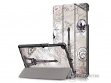 Gigapack álló bőr tok Samsung Galaxy Tab S5e 10.5 WIFI (SM-T720) készülékhez, szürke, térképmintás