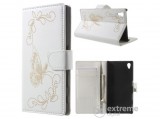 Gigapack álló bőr tok Sony Xperia Z5 (E6653) készülékhez, fehér