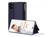 Gigapack álló, valódi bőr, aktív flip tok Samsung Galaxy A51 SM-A515F készülékhez, sötétkék