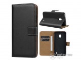 Gigapack álló, valódi bőr tok Nokia 2.2 készülékhez, fekete