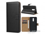 Gigapack álló, valódi bőr tok Nokia 3.2 készülékhez, fekete