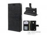 Gigapack álló valódi bőr tok Nokia Lumia 530 készülékhez, fekete