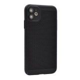 Gigapack Apple iPhone 11 műanyag telefonvédő (légáteresztő, lyukacsos minta, kamera védelem) fekete