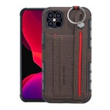 Gigapack Apple iPhone 12 mini szilikon telefonvédő (közepesen ütésálló, bankkártya tartó, kézpánt) barna