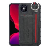 Gigapack Apple iPhone 12 mini szilikon telefonvédő (közepesen ütésálló, bankkártya tartó, kézpánt) fekete