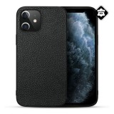 Gigapack Apple iPhone 12 mini szilikon telefonvédő (valódi bőr bevonat) fekete