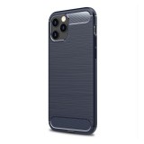 Gigapack Apple iPhone 12 Pro Max szilikon telefonvédő (közepesen ütésálló, szálcsiszolt, karbon minta) sötétkék
