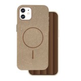 Gigapack Apple iPhone 12 Pro  szilikon telefonvédő (műanyag hátlap, kameravédő, magsafe, csillogó) barna