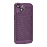 Gigapack Apple iPhone 13 műanyag telefonvédő (légáteresztő, lyukacsos minta, kamera védelem) lila