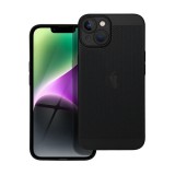 Gigapack Apple iPhone 14 műanyag telefonvédő (légáteresztő, lyukacsos minta, kamera védelem) fekete