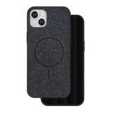 Gigapack Apple iPhone 14 szilikon telefonvédő (műanyag hátlap, kameravédő, magsafe, csillogó) fekete