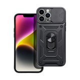 Gigapack Apple iPhone 15 Pro Max defender védő (közepesen ütésálló,  belső, telefontartó gyűrű, kamera védelem) fekete