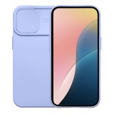 Gigapack Apple iPhone 15 Pro Max szilikon telefonvédő (matt, mikrofiber plüss belső, kamera védelem) lila