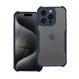 Gigapack Apple iPhone 15 Pro Max szilikon telefonvédő (ütésállóság, légpárnás sarok, akril hátlap, kameravédő) sötétkék